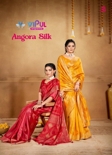 Angora Silk 915G By Vipul Soft Silk Surat Daily Wear Saree Wholesale Market
